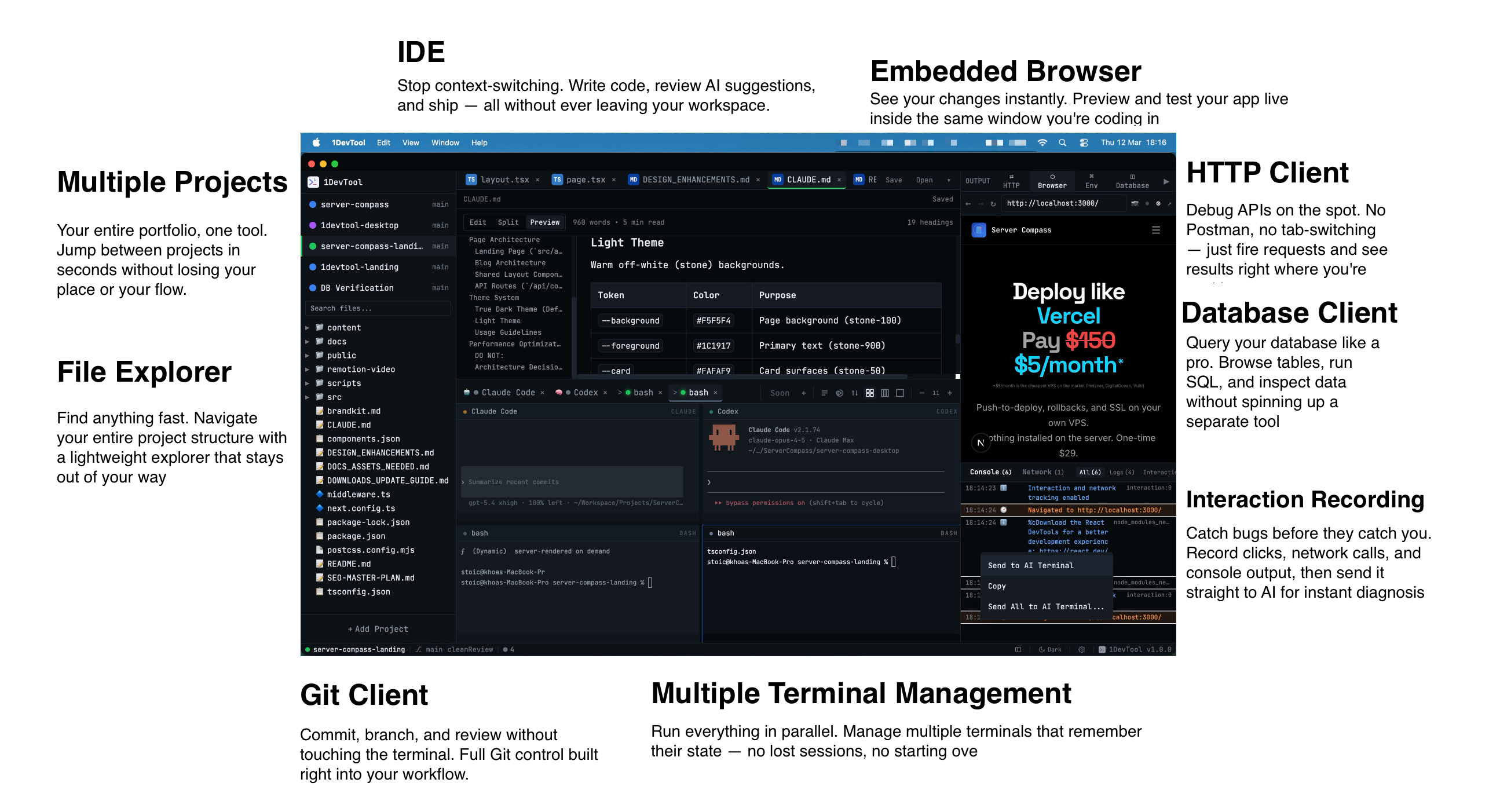 1DevTool — 9 developer tools in one unified workspace