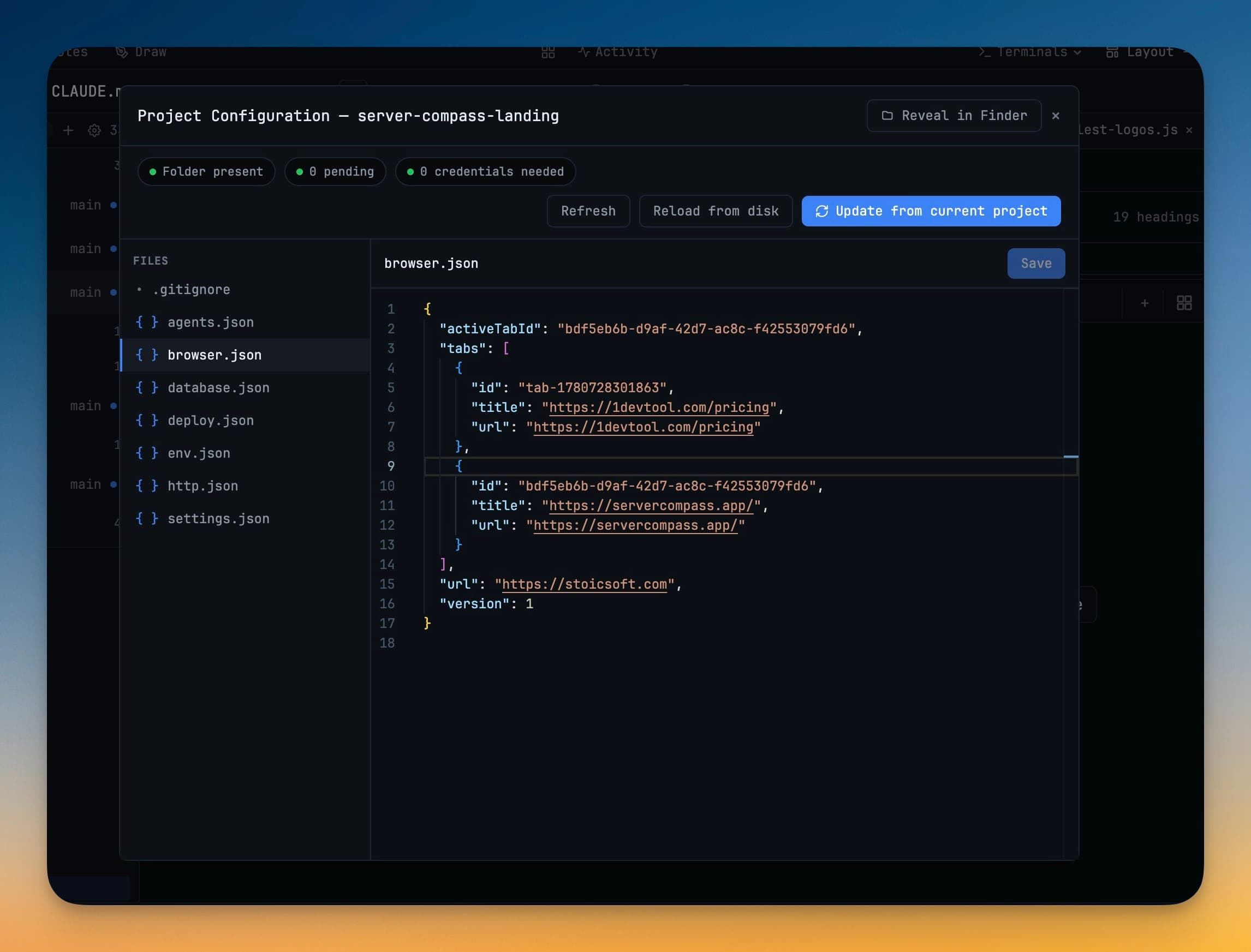 Share Your Project Setup Through the Repo