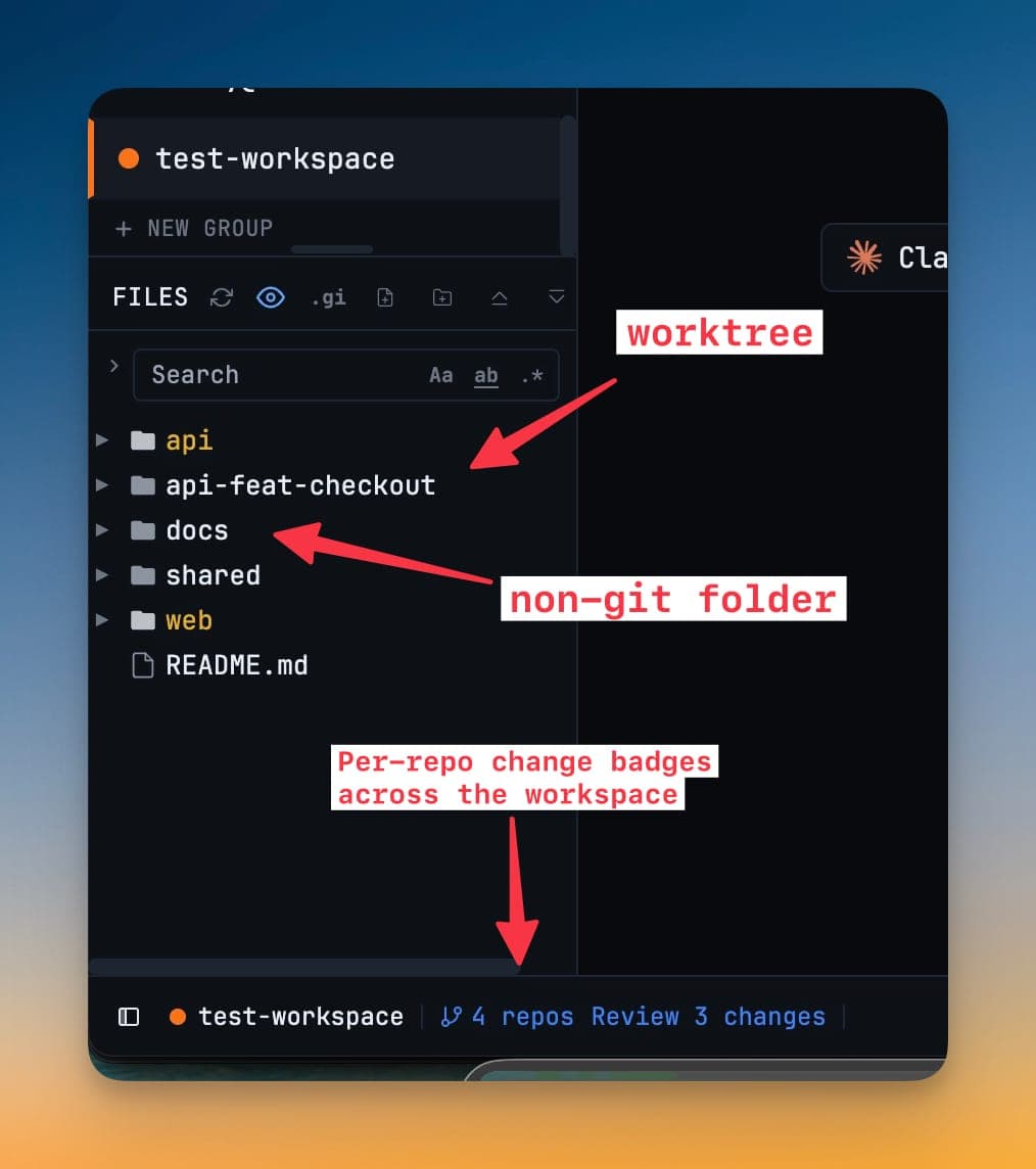 Muutosmerkinnät useassa repositoriossa