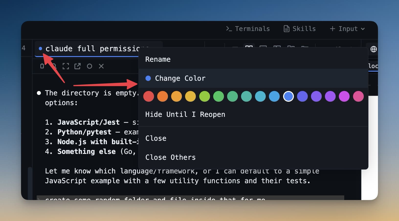 Terminal color themes