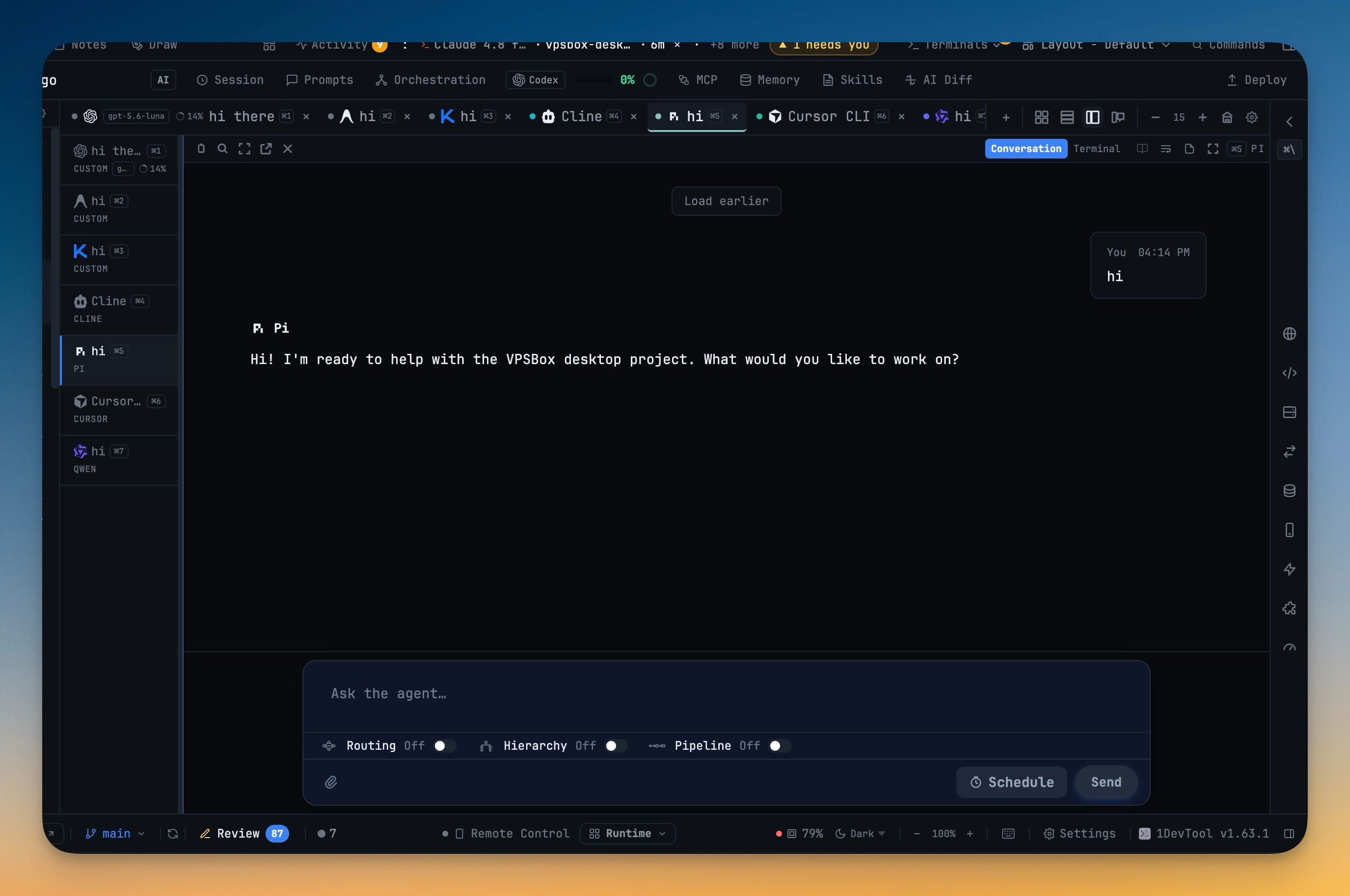Read your AI agent as a chat, not a wall of terminal output