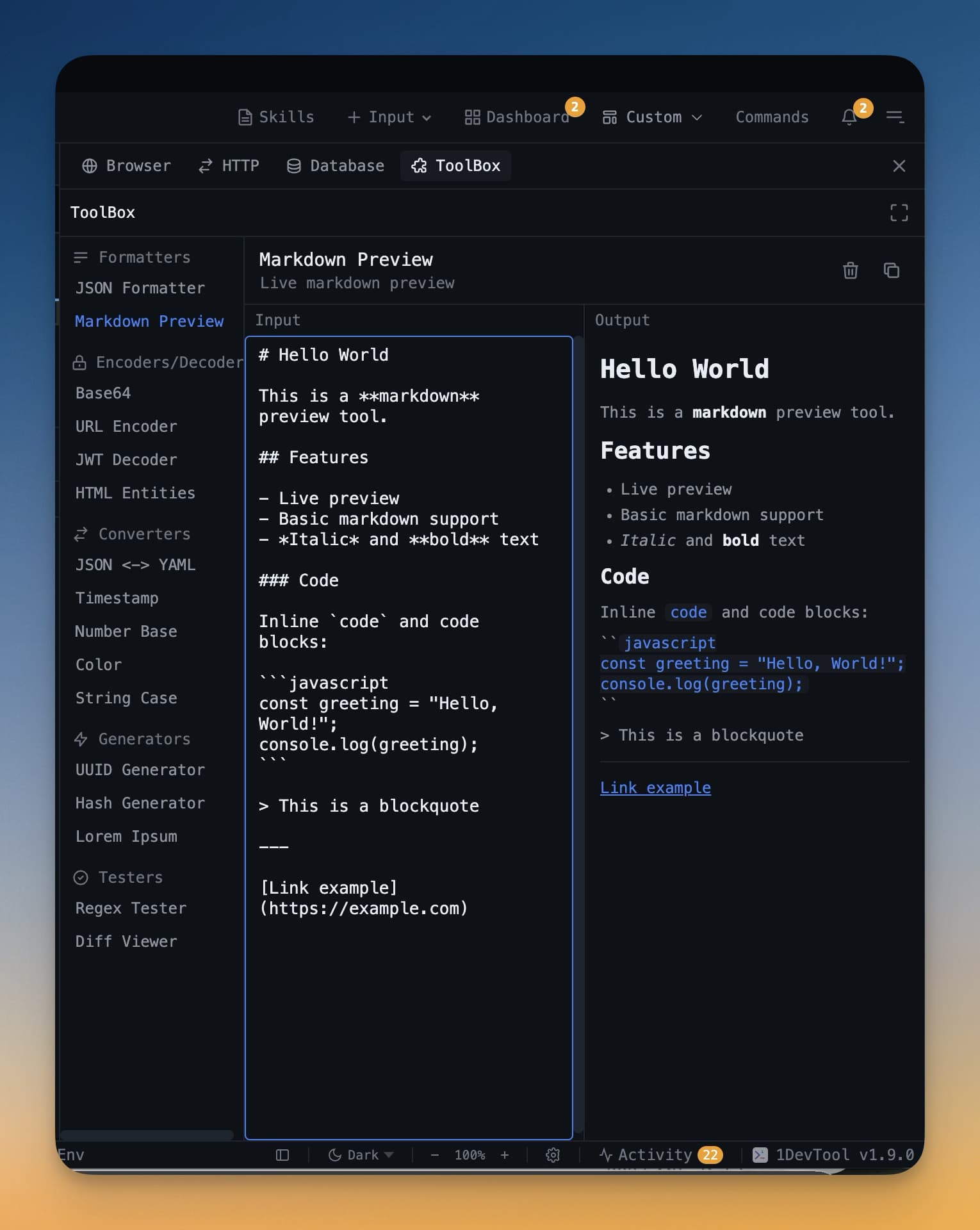 Content Search, Rows Layout & Markdown Reading Mode
