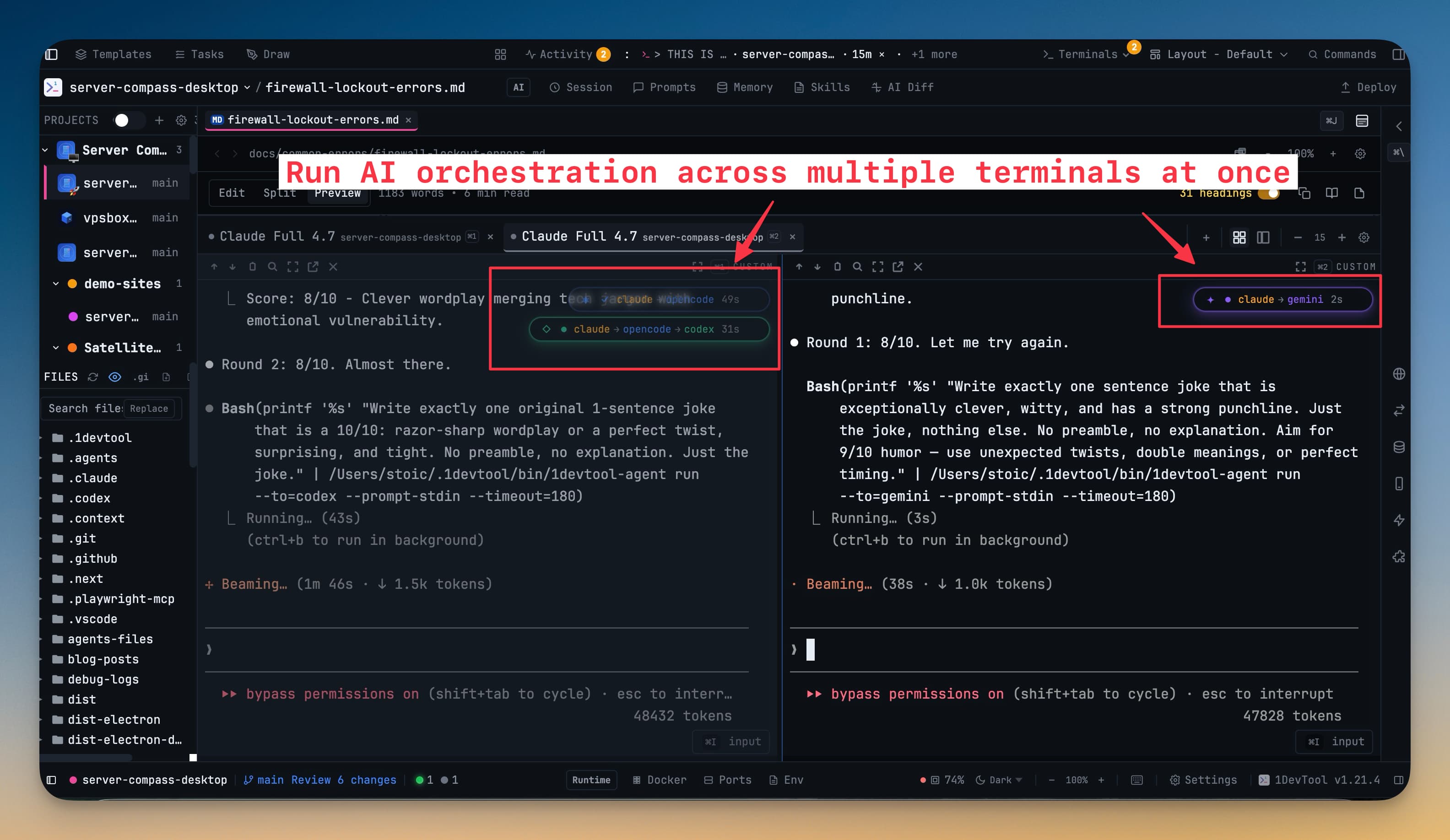 Delegate Any AI Agent From Anywhere — v1.22.0 Brings @-Mention Orchestration, Live Theme Editing, and a Whiteboard