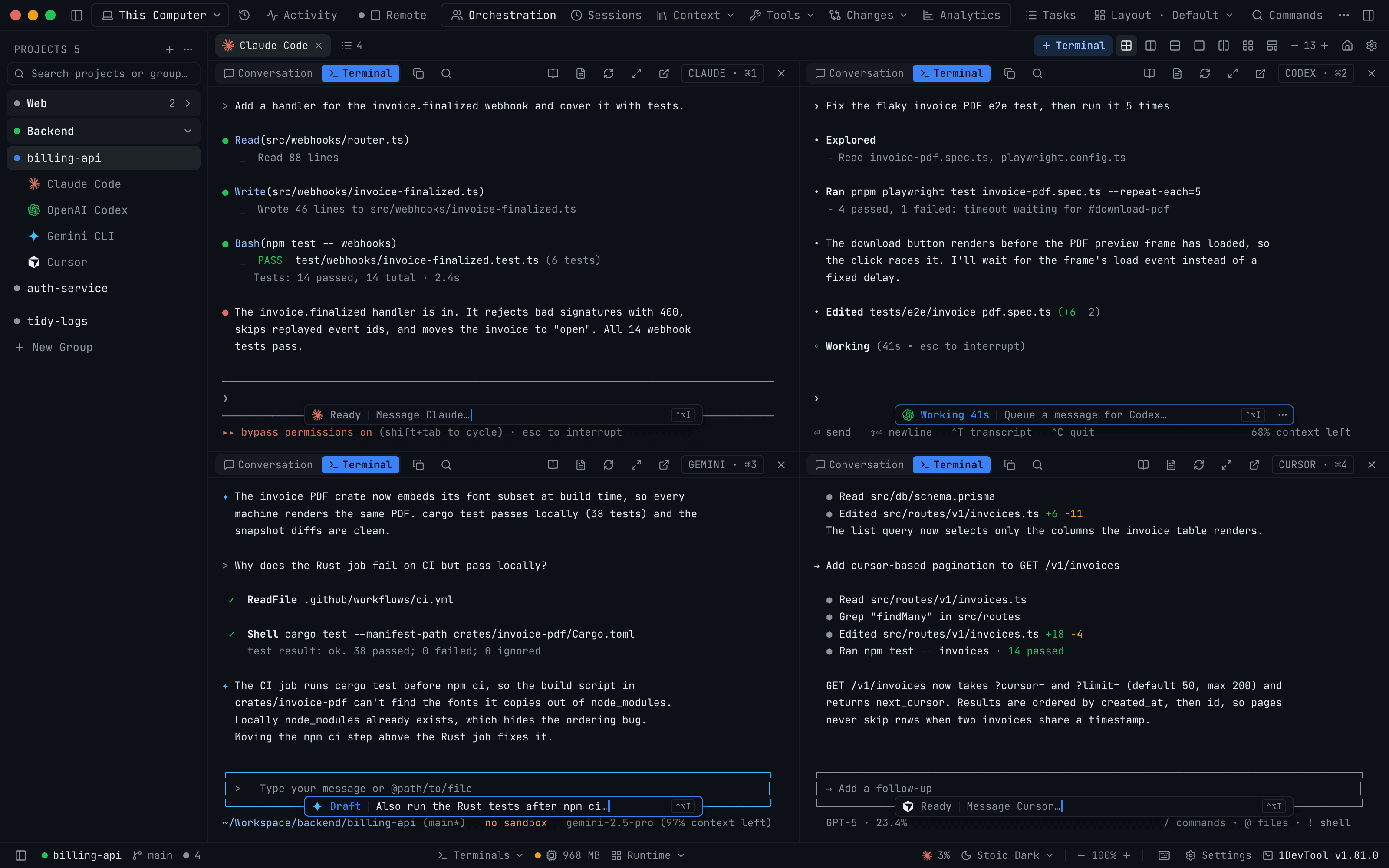 See which agent needs you without opening a single terminal