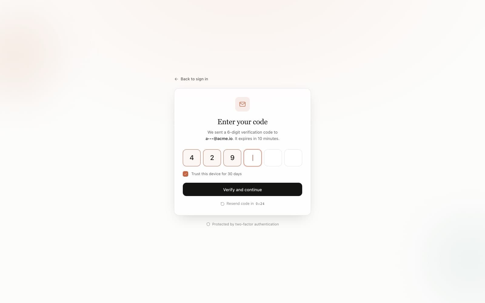 Auth - Code Verification preview 1
