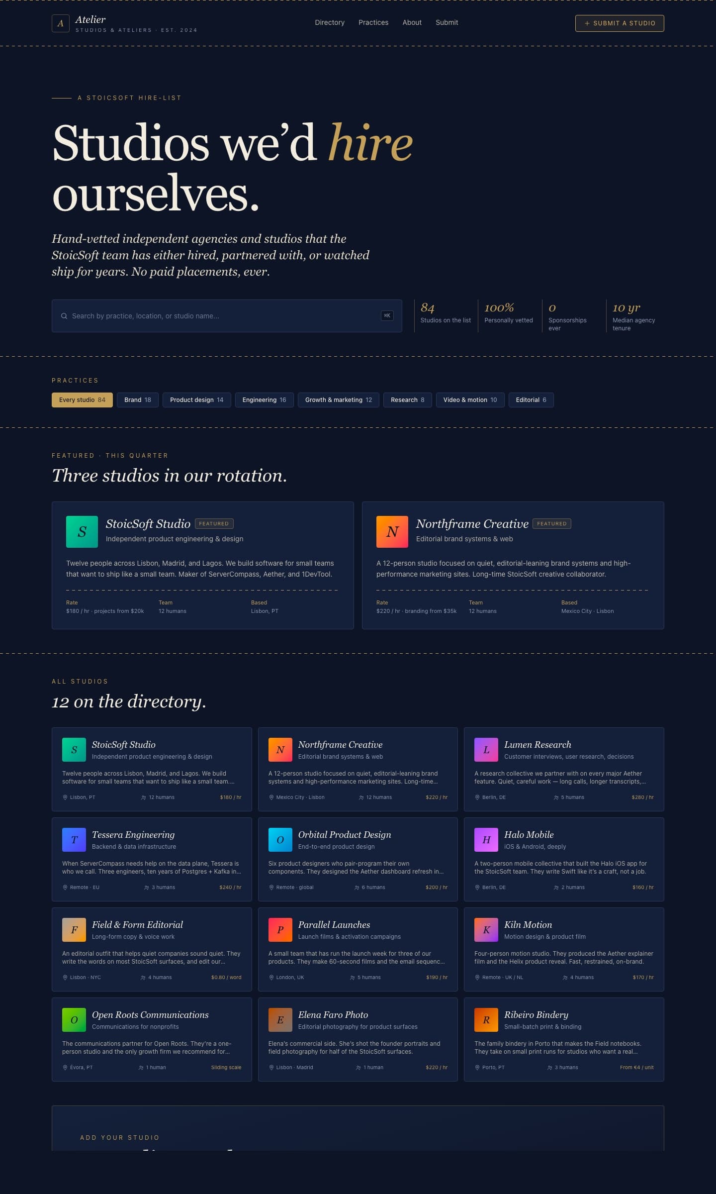 Directory - Agencies & Studios preview 1