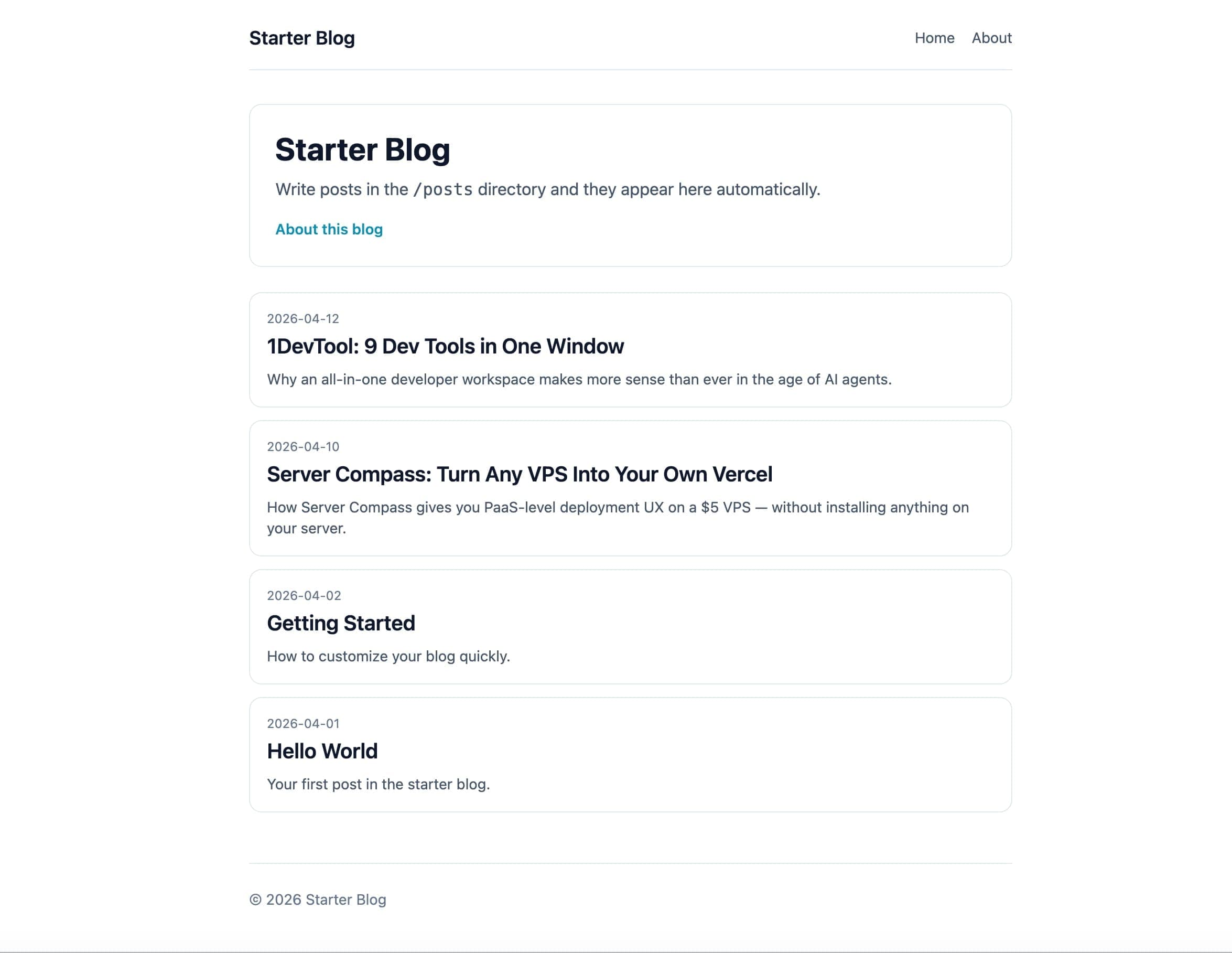 Simple Next.js Blog preview