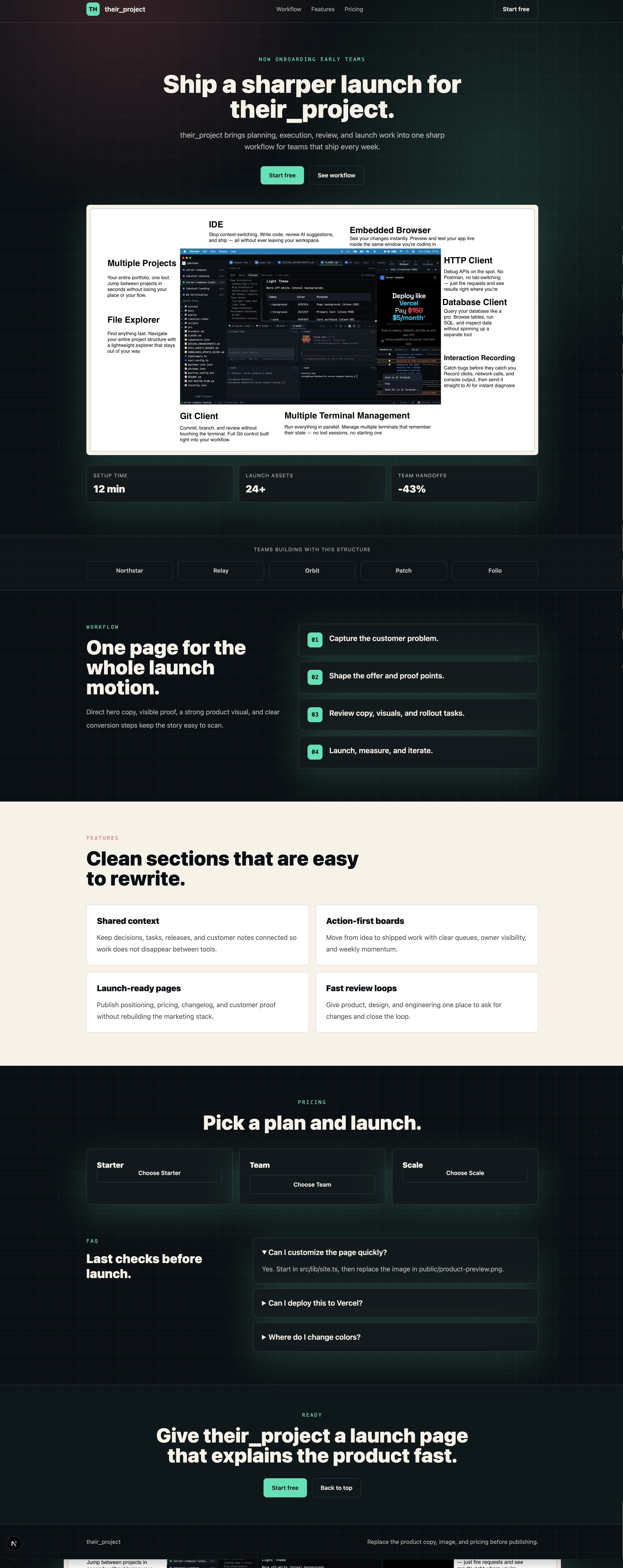 1DevTool Landing Template preview