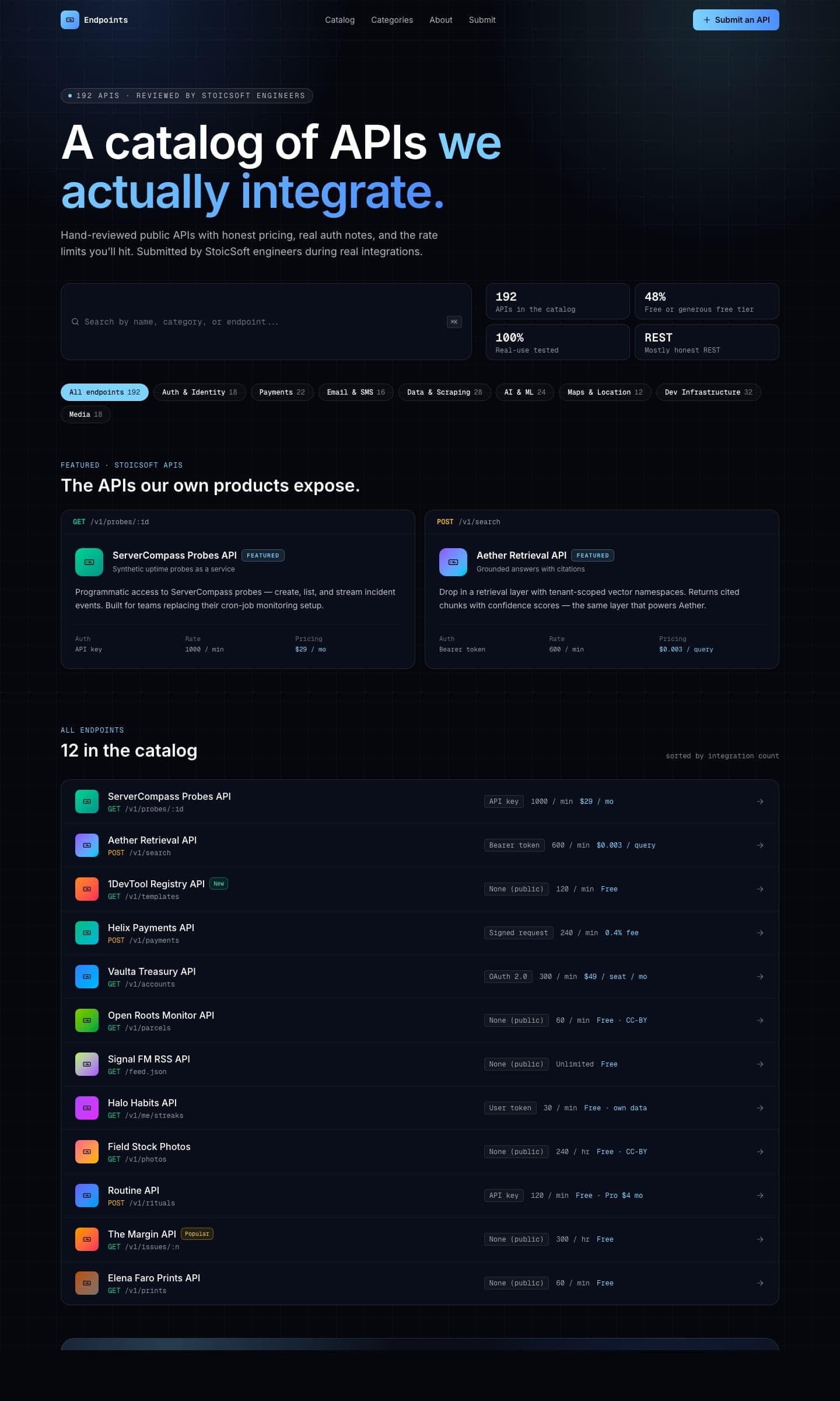 Directory - API Catalog preview