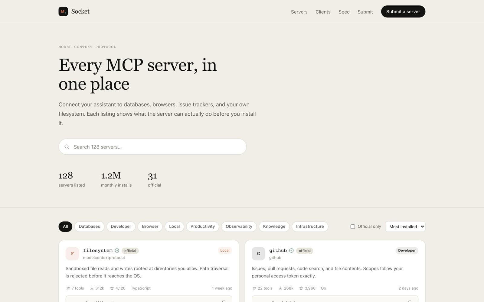 Directory - MCP Servers preview