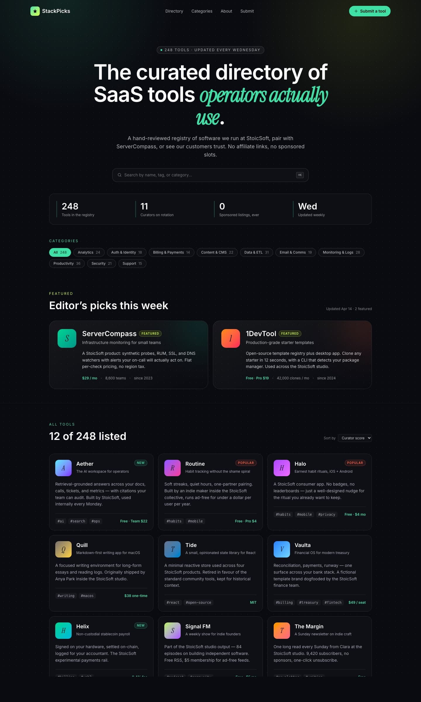 Directory - SaaS Tools preview