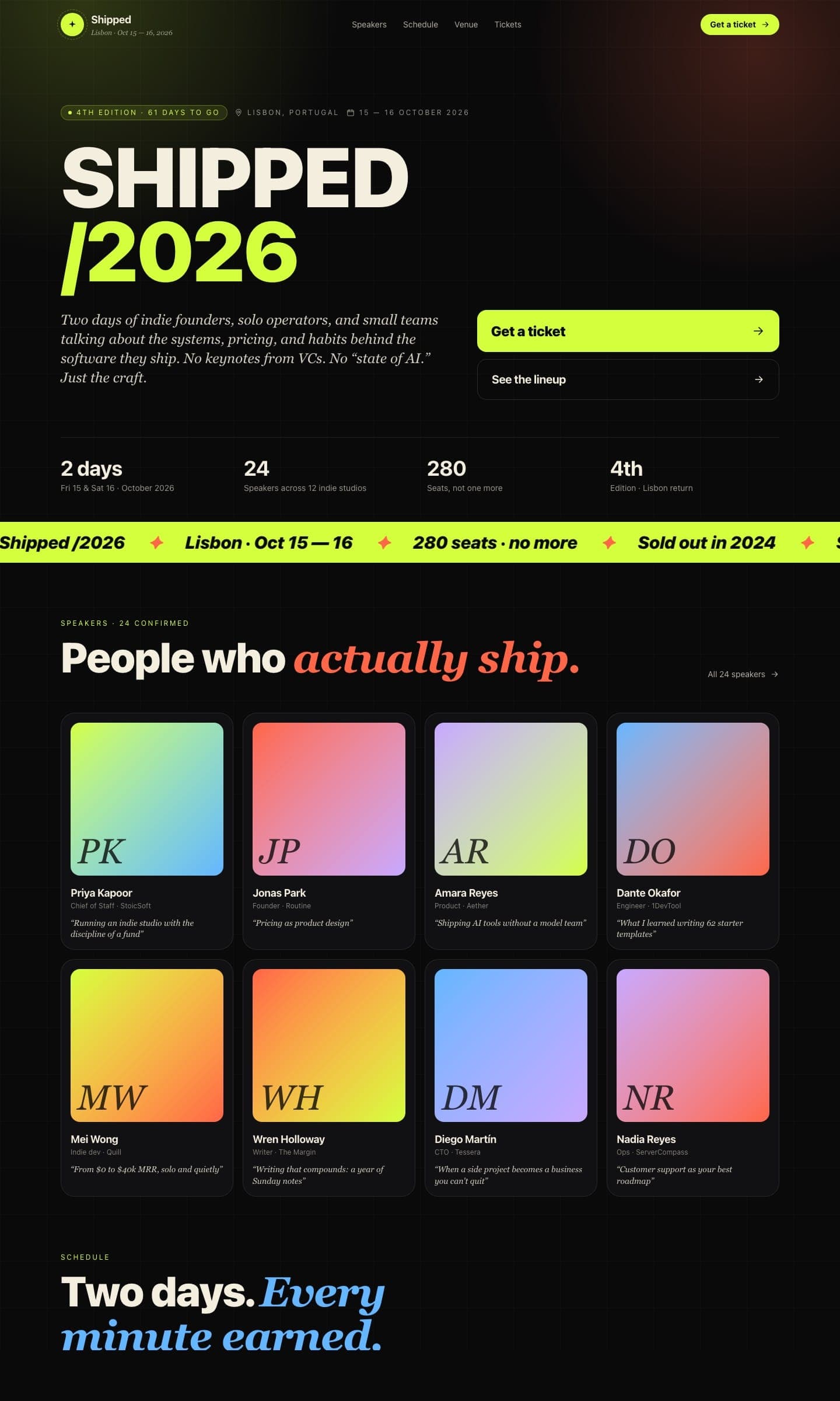 Landing - Tech Conference preview