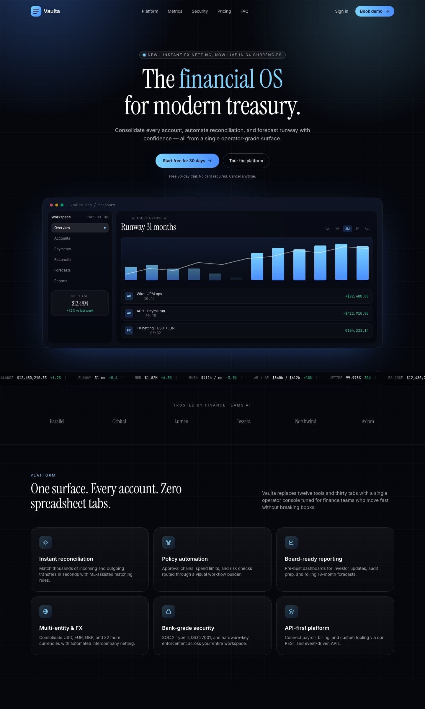 Landing - Fintech App preview