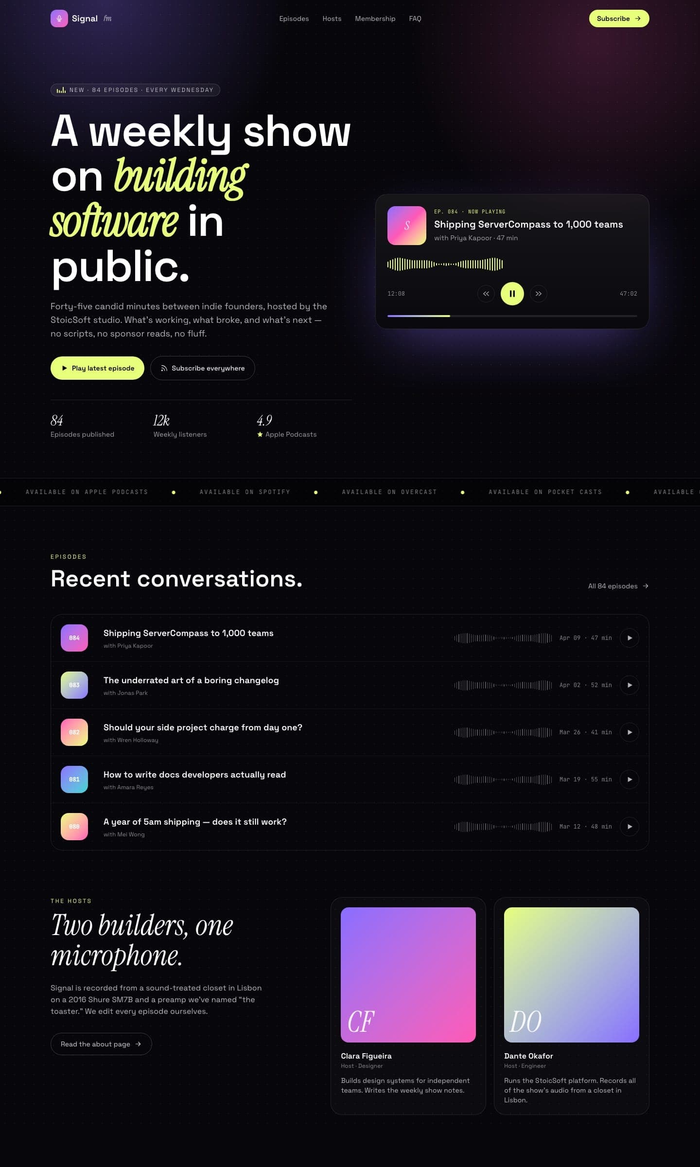 Landing - Podcast Show preview