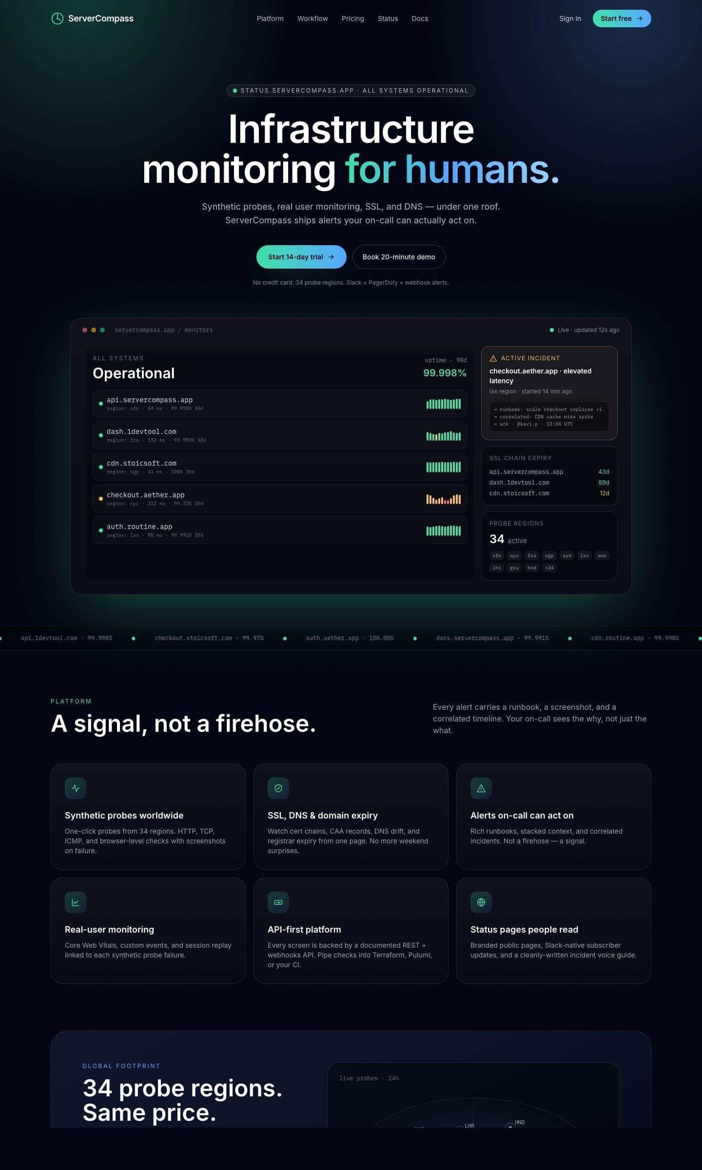 Landing - Server Monitoring preview