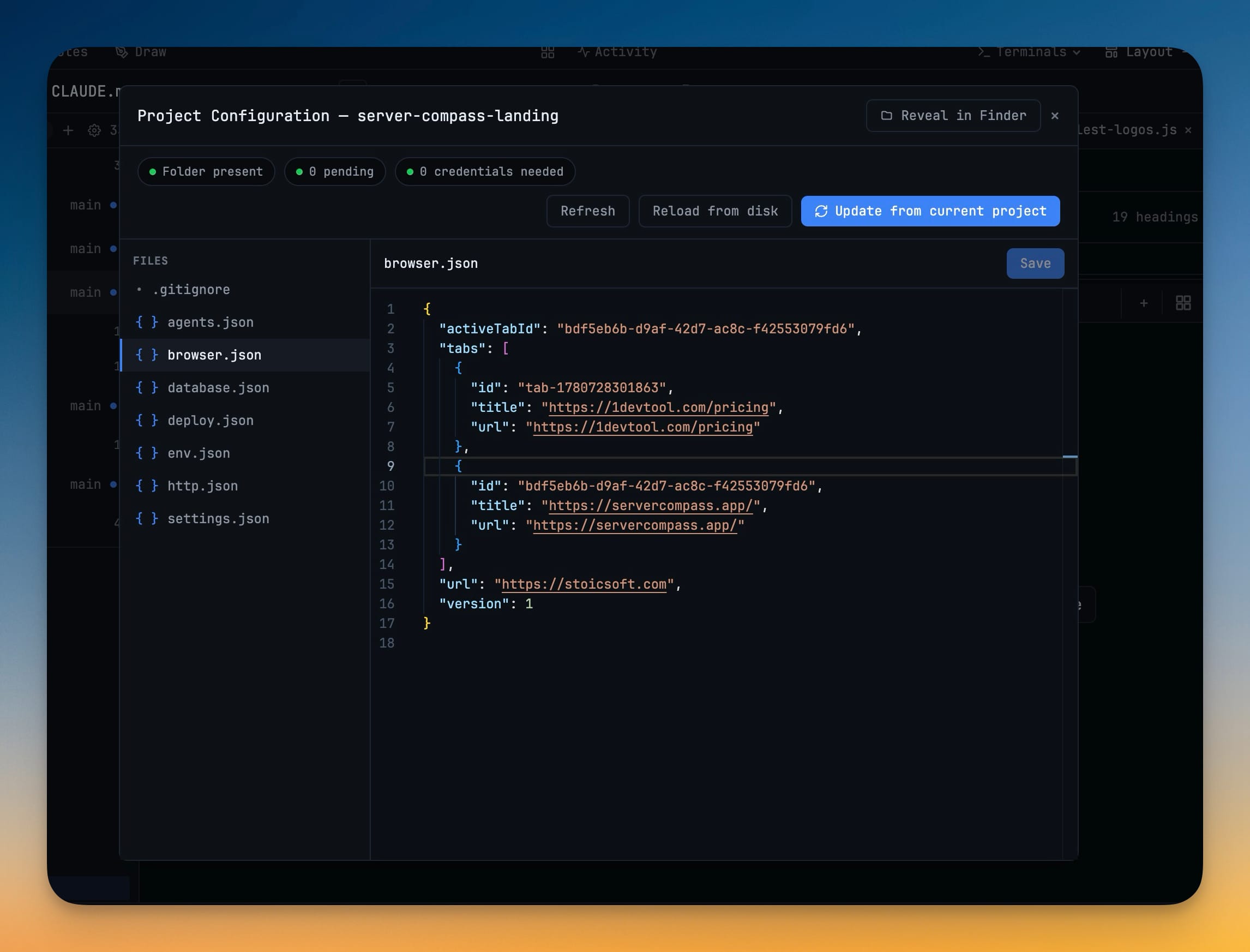 Project Configuration Folders