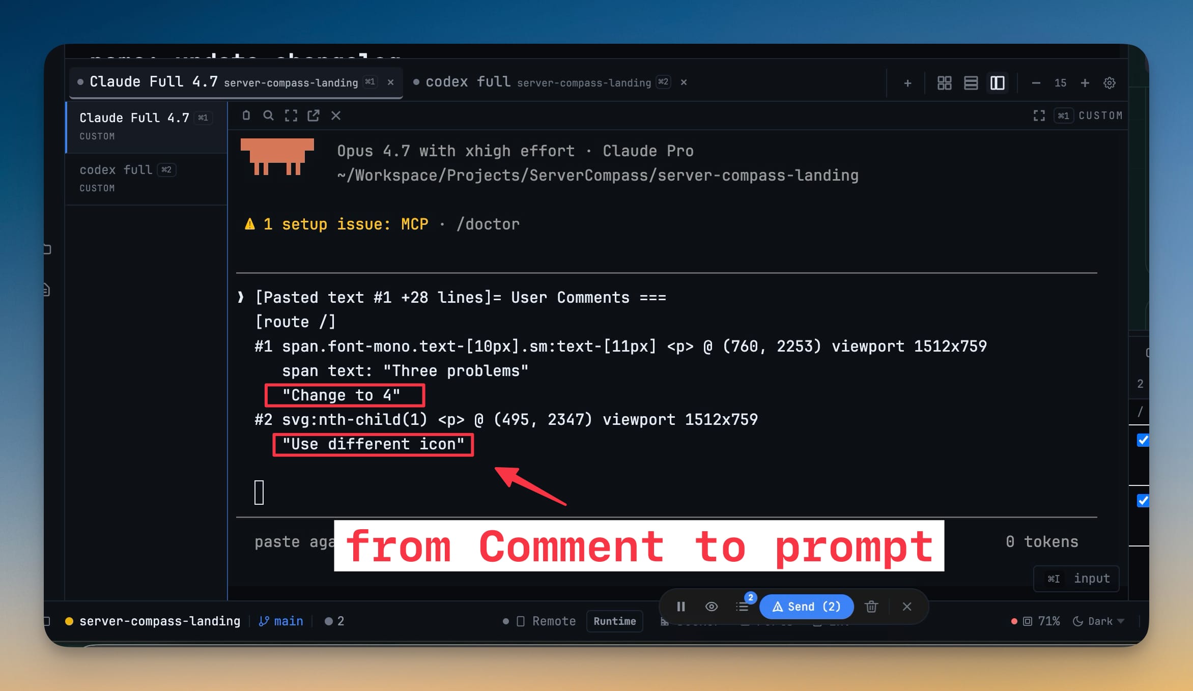 Comment On Web Pages And Send To AI