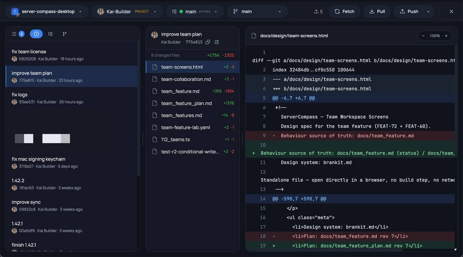 View Git Diff — See exactly what your AI agent changed — file by file, line by line.
